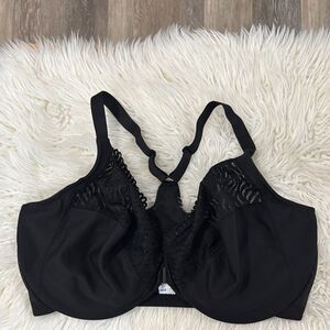 GLAMORISE Elegant Black Lace Women's Bra Size 42H